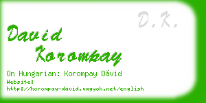 david korompay business card