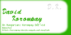 david korompay business card